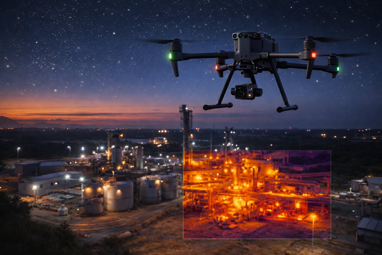 Drone thermal operations at night